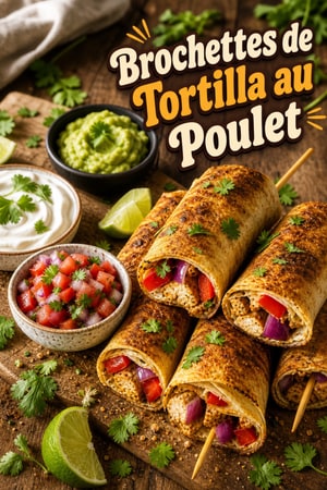 Brochettes de Tortillas à la Friteuse Soufflante avec Salsa Fraîche