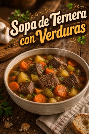 Sopa de Ternera y Verduras a la Antigua: Receta Casera