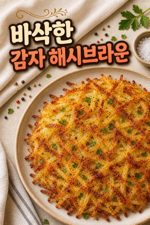 집에서 만드는 겉바속촉 황금빛 감자 해시브라운 레시피