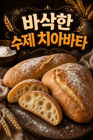 겉은 바삭하고 속은 촉촉한 정통 수제 치아바타 레시피