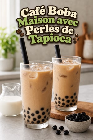 Café Boba Maison avec Perles de Tapioca