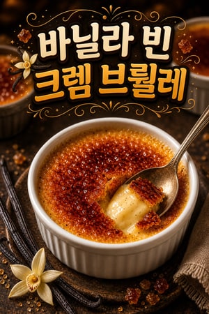 클래식 바닐라 빈 크렘 브륄레 레시피: 겉바속촉 프랑스 디저트 만들기