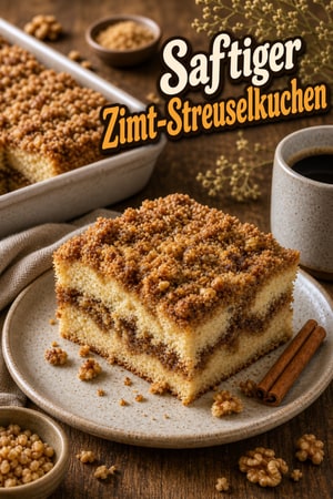 Klassischer Schmand-Kaffeekuchen mit Zimt-Streuseln