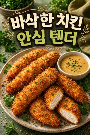 [겉바속촉] 황금빛 수제 치킨 안심 텐더 만들기