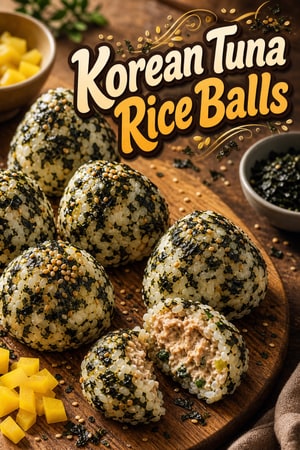 Savory Korean Rice Balls with Tuna and Seaweed (Jumeokbap)