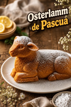 Pastel alemán Osterlamm: bizcocho de cordero para Pascua