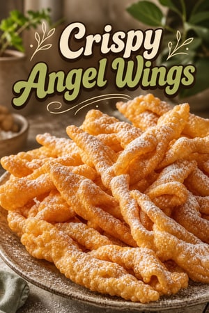Traditional Crispy Angel Wings with Powdered Sugar