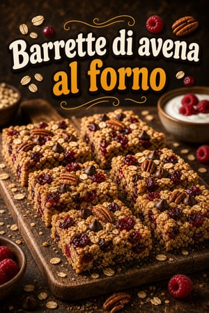 Barrette di avena al forno energetiche per famiglie
