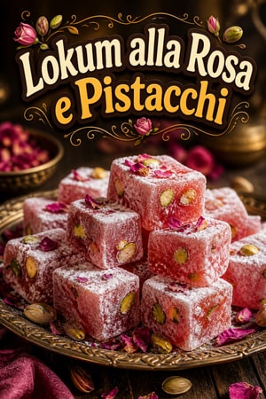 Lokum Tradizionale: Delizia Turca alla Rosa e Pistacchi