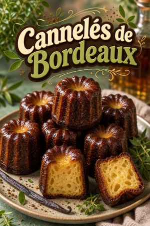 Authentische Cannelés de Bordeaux mit Vanille und dunklem Rum
