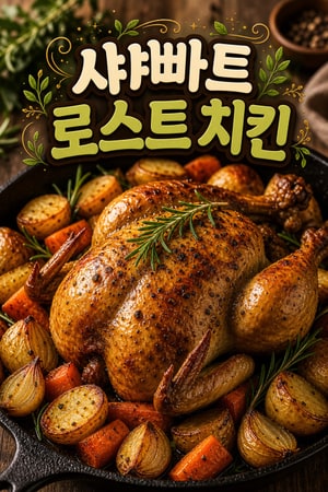 [샤바트 로스트 치킨] 고소한 슈말츠 감자를 곁들인 정통 통닭구이