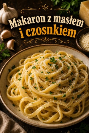 Klasyczny makaron z masłem, czosnkiem i parmezanem