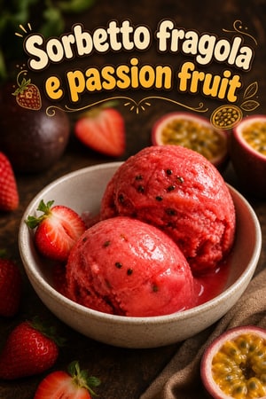 Sorbetto di Fragola e Frutto della Passione