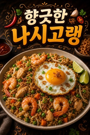 향긋한 나시고랭: 케찹 마니스 향의 새우·닭고기 반숙 계란 올린 인도네시아식 볶음밥 간단한 저녁