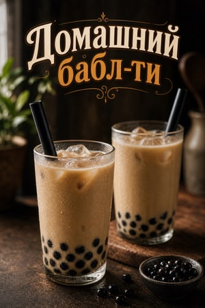 Домашний Bubble Tea с жемчугом из тапиоки