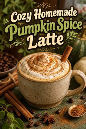 Cozy Homemade Pumpkin Spice Latte with Vanilla Froth