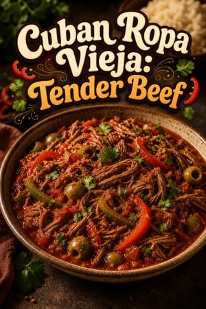 Cuban Ropa Vieja: Tender Shredded Beef in Tomato Sauce