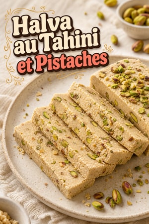 Halva Maison au Tahini et Pistaches Grillées