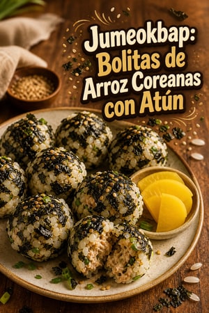 Jumeokbap: Bolitas de Arroz Coreanas con Atún y Algas