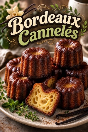 Authentic Bordeaux Cannelés with Vanilla and Dark Rum