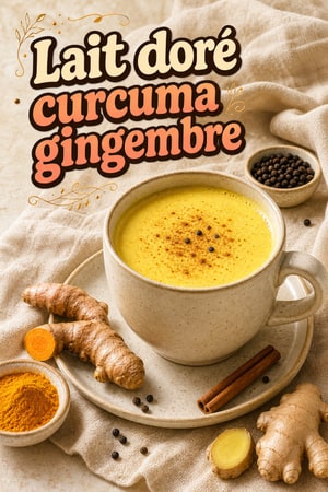 Lait doré anti-inflammatoire au curcuma et gingembre