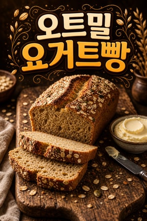 [노오븐/노이스트] 초간단 오트밀 요거트 빵 (포리지 브레드) 레시피