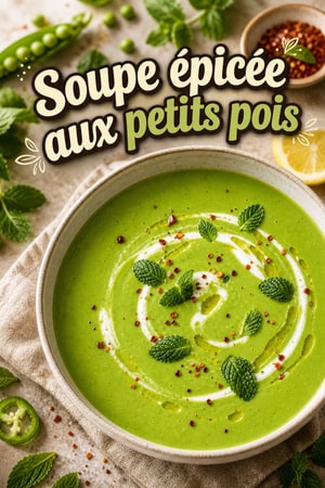 Soupe epicee aux petits pois