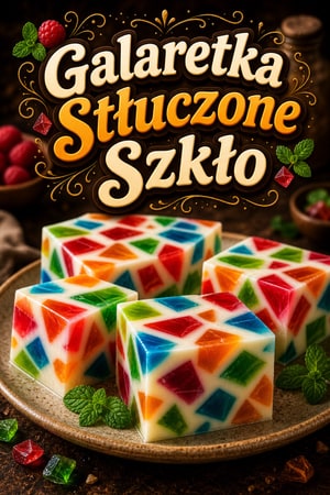 Efektowna galaretka Stłuczone Szkło w kremowej masie