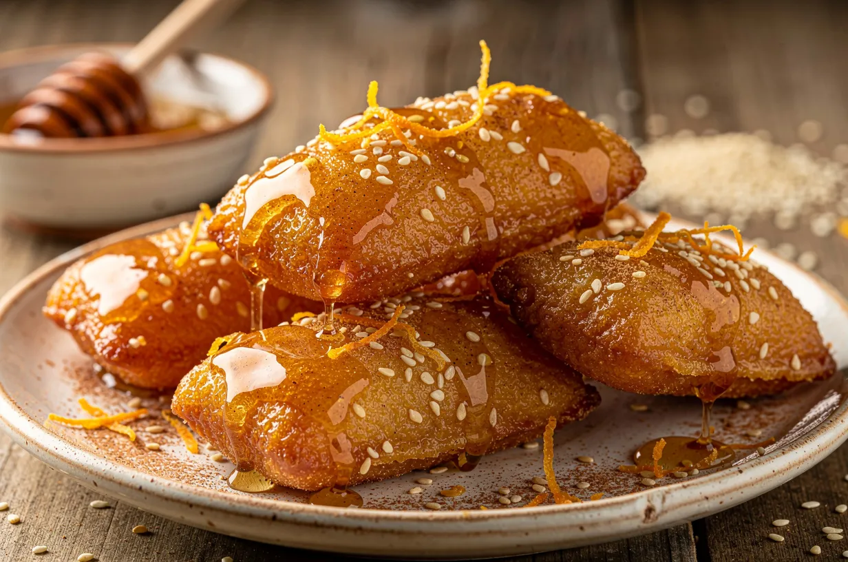 Andalusian Pestiños with Honey, Sesame & Orange Zest