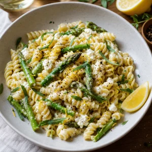Finished pasta topped with black pepper, lemon, and tarragon
