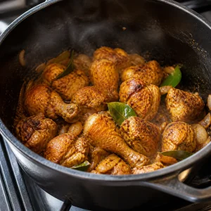 Authentic Sri Lankan Chicken Curry with Fragrant Rice