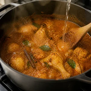 Authentic Sri Lankan Chicken Curry with Fragrant Rice