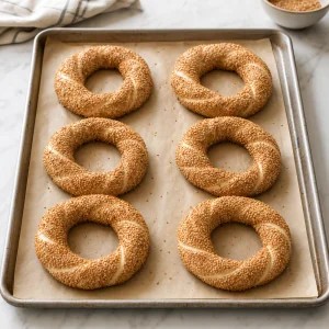 Authentic Turkish Simit (Sesame Crusted Bread Rings)