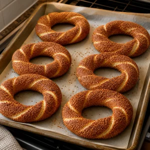 Authentic Turkish Simit (Sesame Crusted Bread Rings)