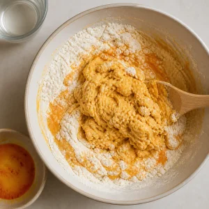 Impasto dorato per salteñas che prende forma in una ciotola