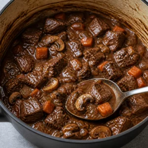 Tender beef filling in thick ale gravy