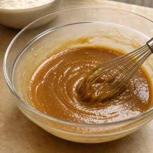 Mélange brillant de beurre noisette et de sucre