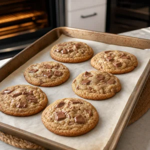 Cookies dorés au cœur tendre et gonflé