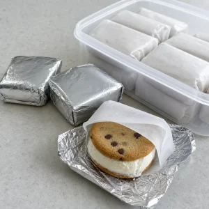 Sandwichs glacés emballés pour le congélateur