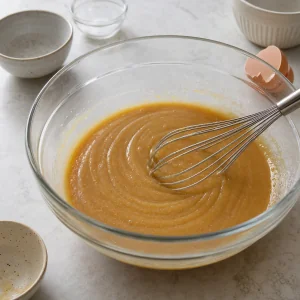 Mélange brillant de beurre et de sucre pour la pâte
