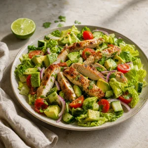 Cilantro-lime chicken and avocado chopped salad