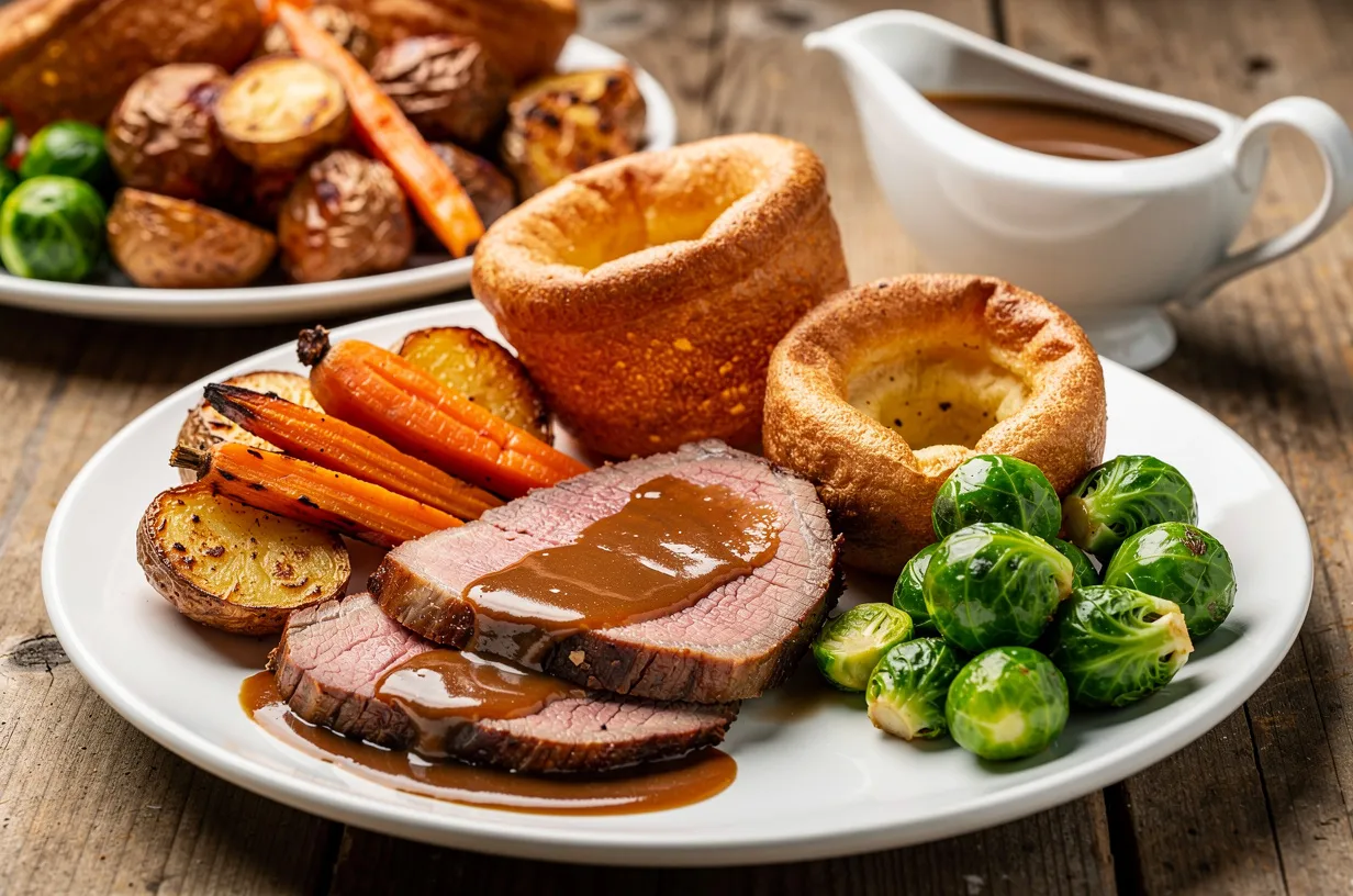 Classic British & Irish Sunday Roast with Roast Beef