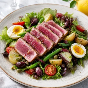 Classic French Niçoise Salad with Seared Ahi Tuna
