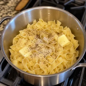 Classic Garlic Buttered Noodles with Parmesan