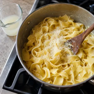 Classic Garlic Buttered Noodles with Parmesan