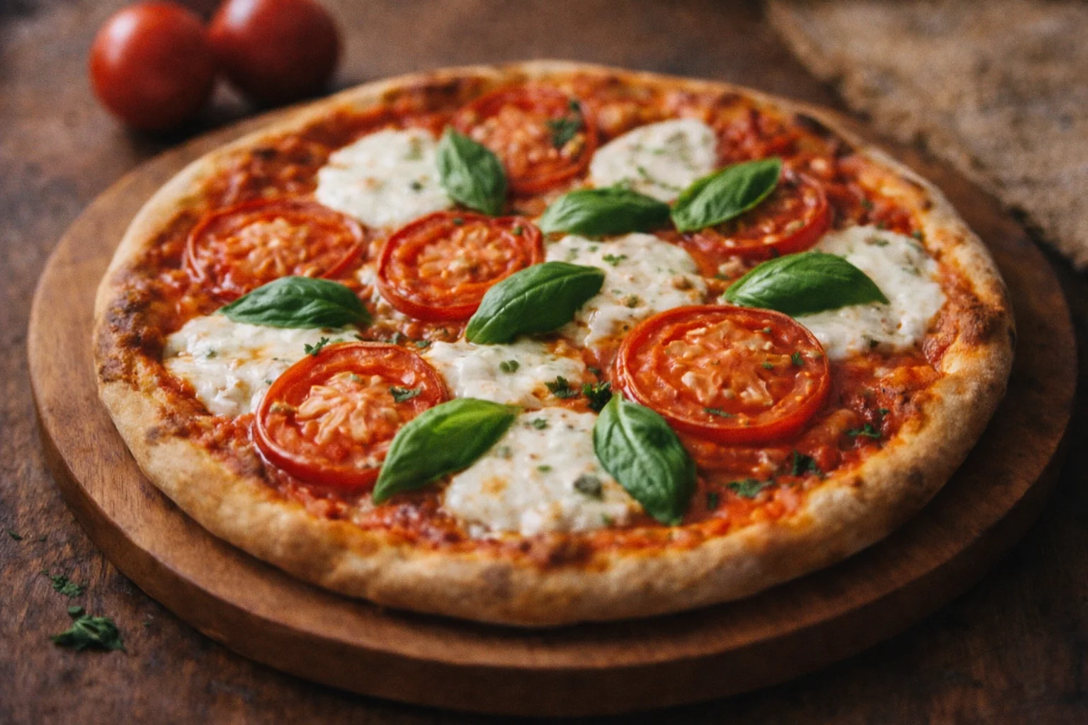Classic Italian Margherita Pizza with Fresh Basil