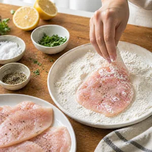Classic Lemon Chicken Piccata with Capers and Parsley