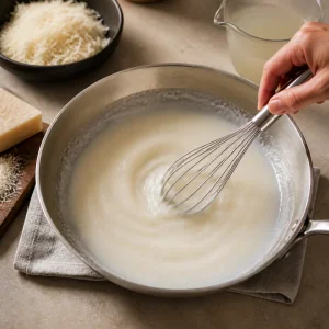Lemon filling cooked until thick and smooth