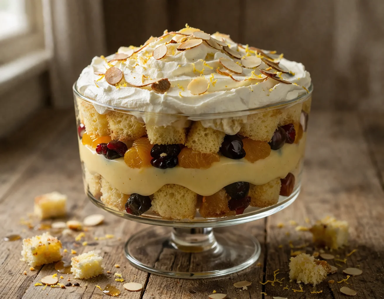 Classic Sherry Trifle with Fruit, Custard & Sponge