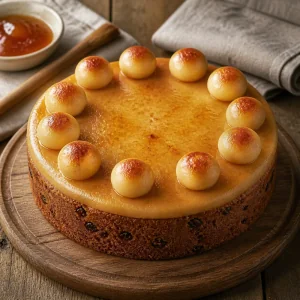 Симнельский кекс с марципаном и кольцом из шариков